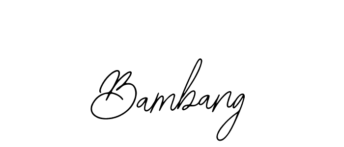 Design your own signature with our free online signature maker. With this signature software, you can create a handwritten (Bearetta-2O07w) signature for name Bambang. Bambang signature style 12 images and pictures png