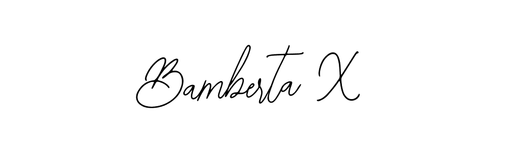 Design your own signature with our free online signature maker. With this signature software, you can create a handwritten (Bearetta-2O07w) signature for name Bamberta X. Bamberta X signature style 12 images and pictures png