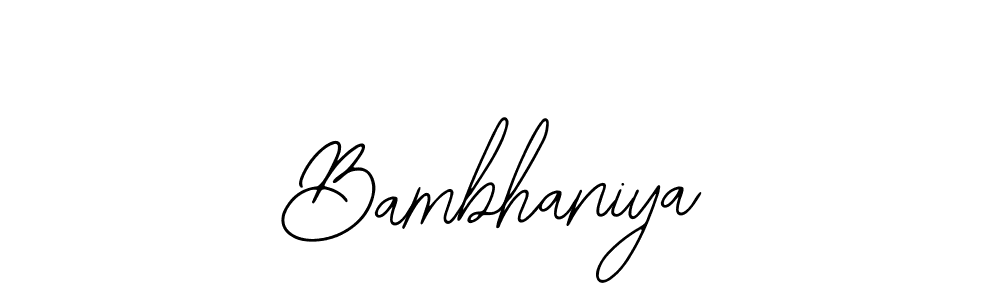 Design your own signature with our free online signature maker. With this signature software, you can create a handwritten (Bearetta-2O07w) signature for name Bambhaniya. Bambhaniya signature style 12 images and pictures png