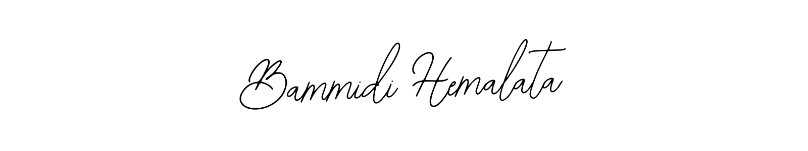 Bearetta-2O07w is a professional signature style that is perfect for those who want to add a touch of class to their signature. It is also a great choice for those who want to make their signature more unique. Get Bammidi Hemalata name to fancy signature for free. Bammidi Hemalata signature style 12 images and pictures png
