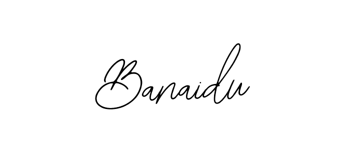 Design your own signature with our free online signature maker. With this signature software, you can create a handwritten (Bearetta-2O07w) signature for name Banaidu. Banaidu signature style 12 images and pictures png