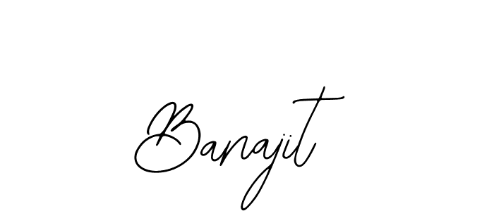 Use a signature maker to create a handwritten signature online. With this signature software, you can design (Bearetta-2O07w) your own signature for name Banajit. Banajit signature style 12 images and pictures png