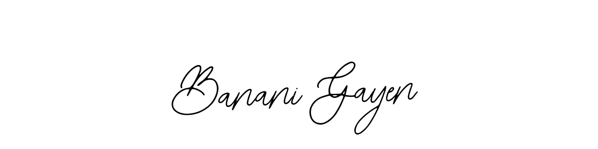 How to make Banani Gayen name signature. Use Bearetta-2O07w style for creating short signs online. This is the latest handwritten sign. Banani Gayen signature style 12 images and pictures png