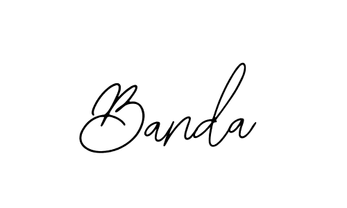 Design your own signature with our free online signature maker. With this signature software, you can create a handwritten (Bearetta-2O07w) signature for name Banda. Banda signature style 12 images and pictures png