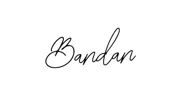 Use a signature maker to create a handwritten signature online. With this signature software, you can design (Bearetta-2O07w) your own signature for name Bandan. Bandan signature style 12 images and pictures png