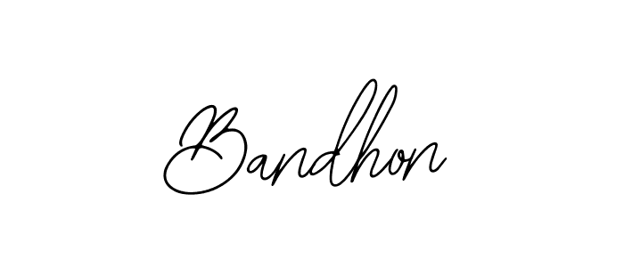 if you are searching for the best signature style for your name Bandhon. so please give up your signature search. here we have designed multiple signature styles  using Bearetta-2O07w. Bandhon signature style 12 images and pictures png