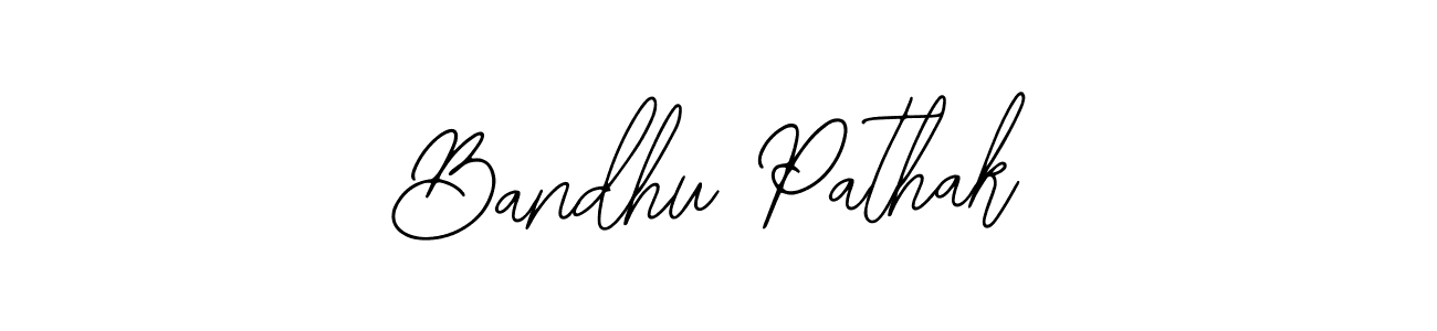 Design your own signature with our free online signature maker. With this signature software, you can create a handwritten (Bearetta-2O07w) signature for name Bandhu Pathak. Bandhu Pathak signature style 12 images and pictures png
