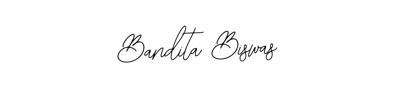 How to make Bandita Biswas name signature. Use Bearetta-2O07w style for creating short signs online. This is the latest handwritten sign. Bandita Biswas signature style 12 images and pictures png