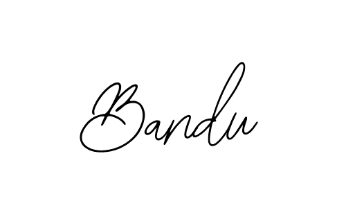 Use a signature maker to create a handwritten signature online. With this signature software, you can design (Bearetta-2O07w) your own signature for name Bandu. Bandu signature style 12 images and pictures png