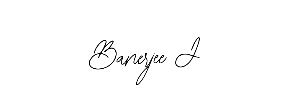 How to make Banerjee J name signature. Use Bearetta-2O07w style for creating short signs online. This is the latest handwritten sign. Banerjee J signature style 12 images and pictures png