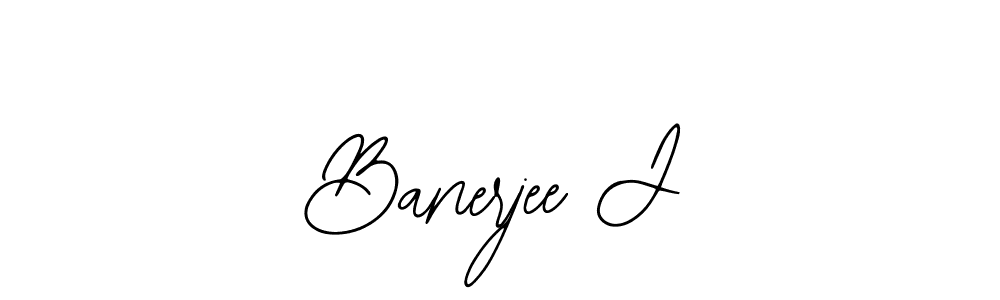 How to make Banerjee J name signature. Use Bearetta-2O07w style for creating short signs online. This is the latest handwritten sign. Banerjee J signature style 12 images and pictures png