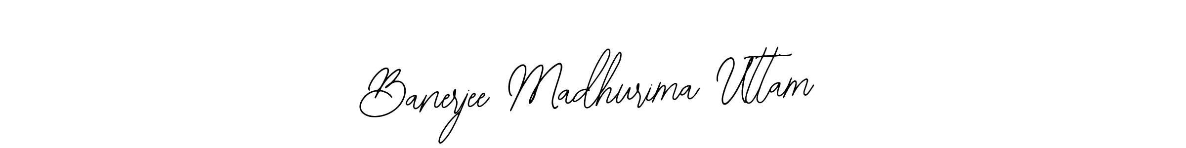 The best way (Bearetta-2O07w) to make a short signature is to pick only two or three words in your name. The name Banerjee Madhurima Uttam include a total of six letters. For converting this name. Banerjee Madhurima Uttam signature style 12 images and pictures png