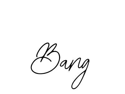 Similarly Bearetta-2O07w is the best handwritten signature design. Signature creator online .You can use it as an online autograph creator for name Bang. Bang signature style 12 images and pictures png