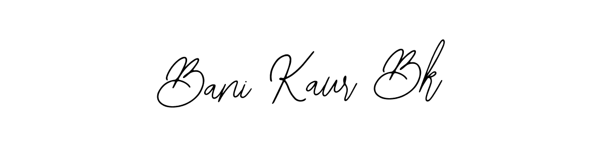 How to make Bani Kaur Bk name signature. Use Bearetta-2O07w style for creating short signs online. This is the latest handwritten sign. Bani Kaur Bk signature style 12 images and pictures png