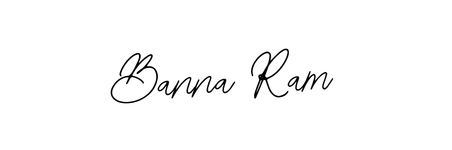 How to make Banna Ram name signature. Use Bearetta-2O07w style for creating short signs online. This is the latest handwritten sign. Banna Ram signature style 12 images and pictures png