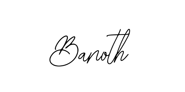 Use a signature maker to create a handwritten signature online. With this signature software, you can design (Bearetta-2O07w) your own signature for name Banoth. Banoth signature style 12 images and pictures png