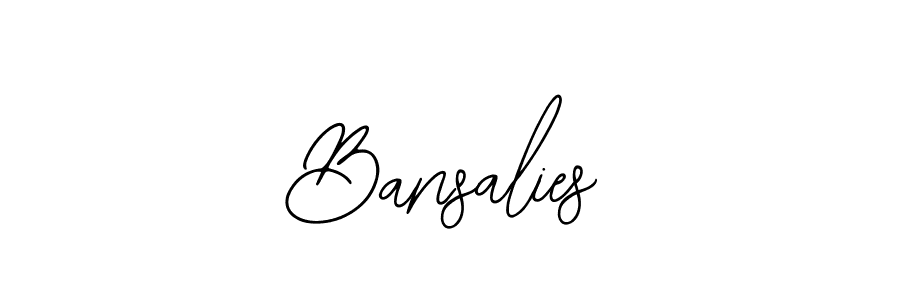 Make a beautiful signature design for name Bansalies. Use this online signature maker to create a handwritten signature for free. Bansalies signature style 12 images and pictures png