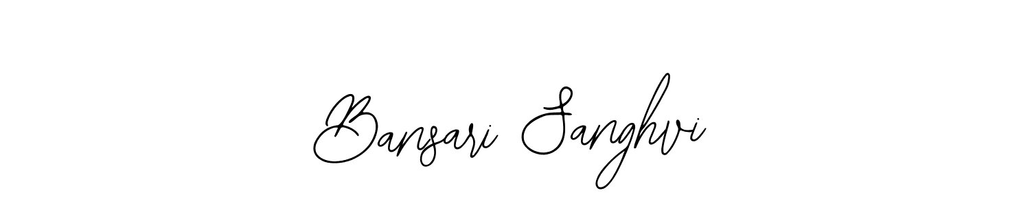 Also You can easily find your signature by using the search form. We will create Bansari Sanghvi name handwritten signature images for you free of cost using Bearetta-2O07w sign style. Bansari Sanghvi signature style 12 images and pictures png