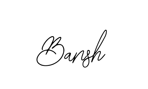 How to make Bansh name signature. Use Bearetta-2O07w style for creating short signs online. This is the latest handwritten sign. Bansh signature style 12 images and pictures png