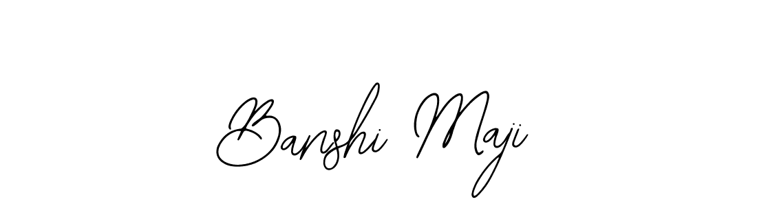 Use a signature maker to create a handwritten signature online. With this signature software, you can design (Bearetta-2O07w) your own signature for name Banshi Maji. Banshi Maji signature style 12 images and pictures png
