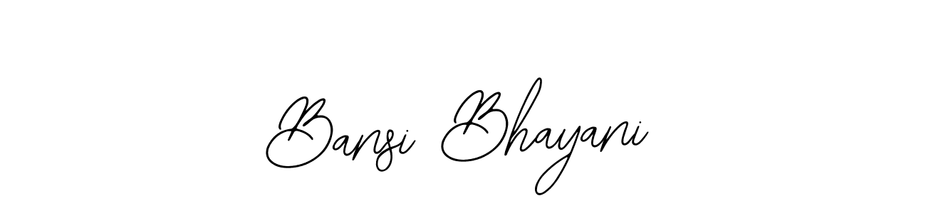 Create a beautiful signature design for name Bansi Bhayani. With this signature (Bearetta-2O07w) fonts, you can make a handwritten signature for free. Bansi Bhayani signature style 12 images and pictures png