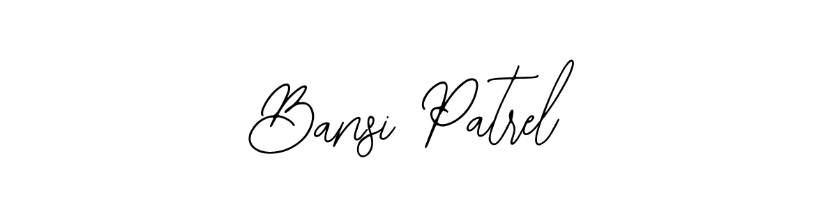 Bearetta-2O07w is a professional signature style that is perfect for those who want to add a touch of class to their signature. It is also a great choice for those who want to make their signature more unique. Get Bansi Patrel name to fancy signature for free. Bansi Patrel signature style 12 images and pictures png