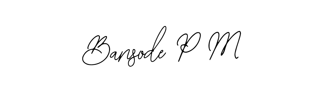 Make a beautiful signature design for name Bansode P M. With this signature (Bearetta-2O07w) style, you can create a handwritten signature for free. Bansode P M signature style 12 images and pictures png
