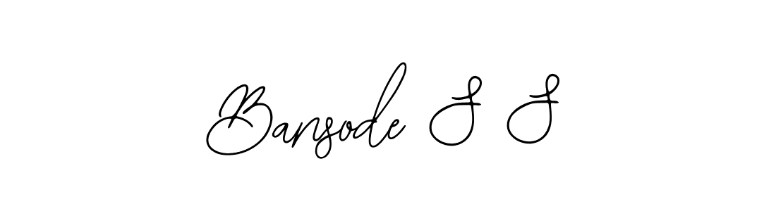 How to make Bansode S S name signature. Use Bearetta-2O07w style for creating short signs online. This is the latest handwritten sign. Bansode S S signature style 12 images and pictures png