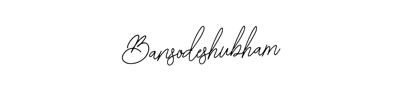 How to make Bansodeshubham name signature. Use Bearetta-2O07w style for creating short signs online. This is the latest handwritten sign. Bansodeshubham signature style 12 images and pictures png