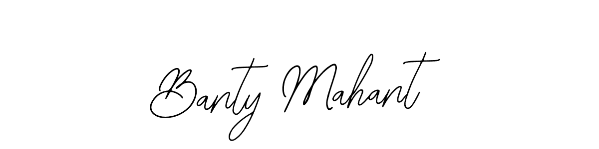 Bearetta-2O07w is a professional signature style that is perfect for those who want to add a touch of class to their signature. It is also a great choice for those who want to make their signature more unique. Get Banty Mahant name to fancy signature for free. Banty Mahant signature style 12 images and pictures png