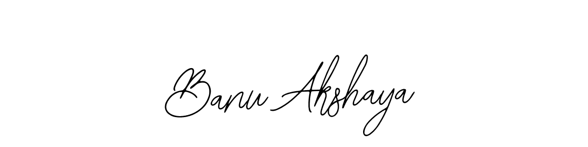 Use a signature maker to create a handwritten signature online. With this signature software, you can design (Bearetta-2O07w) your own signature for name Banu Akshaya. Banu Akshaya signature style 12 images and pictures png