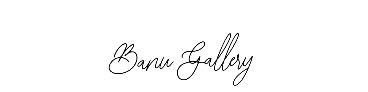 How to make Banu Gallery name signature. Use Bearetta-2O07w style for creating short signs online. This is the latest handwritten sign. Banu Gallery signature style 12 images and pictures png