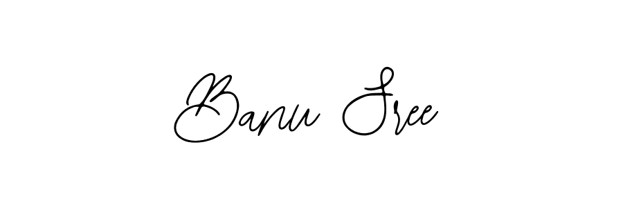 You should practise on your own different ways (Bearetta-2O07w) to write your name (Banu Sree) in signature. don't let someone else do it for you. Banu Sree signature style 12 images and pictures png