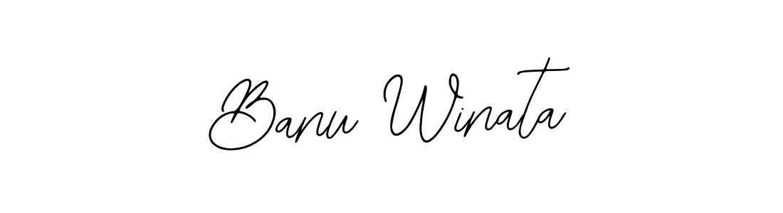 How to make Banu Winata signature? Bearetta-2O07w is a professional autograph style. Create handwritten signature for Banu Winata name. Banu Winata signature style 12 images and pictures png