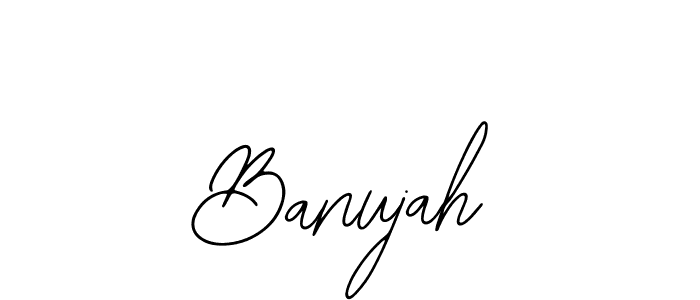 Also we have Banujah name is the best signature style. Create professional handwritten signature collection using Bearetta-2O07w autograph style. Banujah signature style 12 images and pictures png