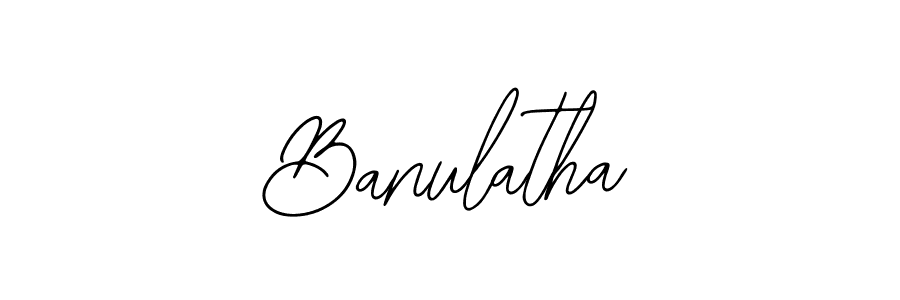 You should practise on your own different ways (Bearetta-2O07w) to write your name (Banulatha) in signature. don't let someone else do it for you. Banulatha signature style 12 images and pictures png