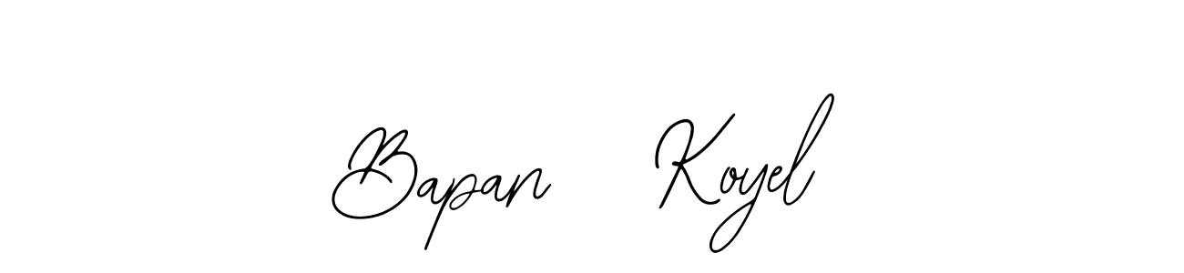 How to make Bapan   Koyel name signature. Use Bearetta-2O07w style for creating short signs online. This is the latest handwritten sign. Bapan   Koyel signature style 12 images and pictures png