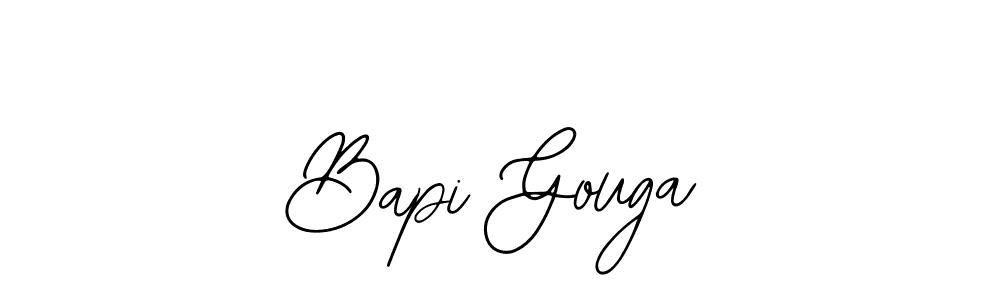 How to make Bapi Gouga name signature. Use Bearetta-2O07w style for creating short signs online. This is the latest handwritten sign. Bapi Gouga signature style 12 images and pictures png