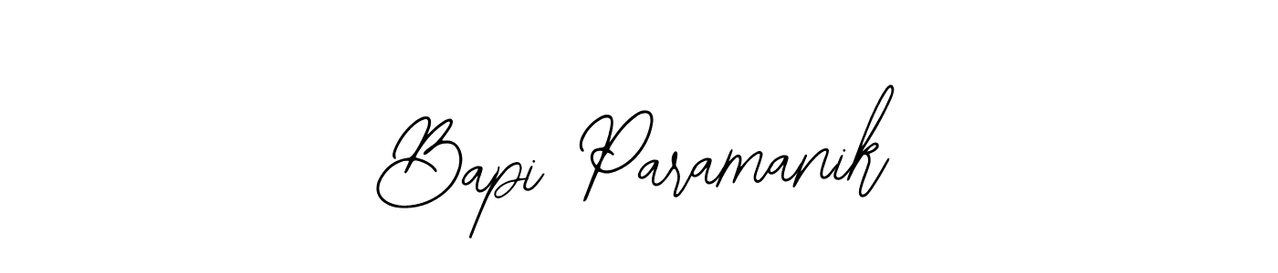 if you are searching for the best signature style for your name Bapi Paramanik. so please give up your signature search. here we have designed multiple signature styles  using Bearetta-2O07w. Bapi Paramanik signature style 12 images and pictures png