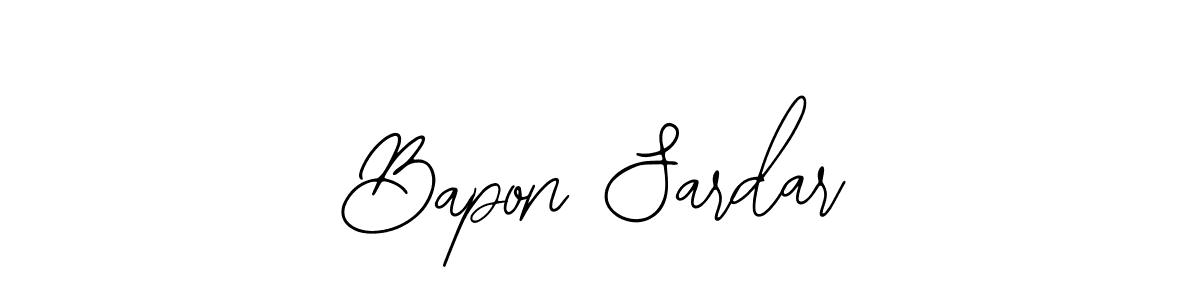 The best way (Bearetta-2O07w) to make a short signature is to pick only two or three words in your name. The name Bapon Sardar include a total of six letters. For converting this name. Bapon Sardar signature style 12 images and pictures png
