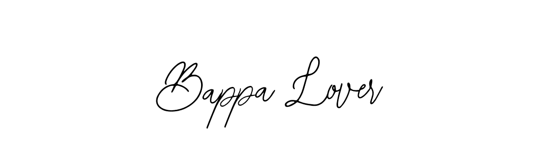 Use a signature maker to create a handwritten signature online. With this signature software, you can design (Bearetta-2O07w) your own signature for name Bappa Lover. Bappa Lover signature style 12 images and pictures png