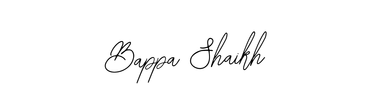 You should practise on your own different ways (Bearetta-2O07w) to write your name (Bappa Shaikh) in signature. don't let someone else do it for you. Bappa Shaikh signature style 12 images and pictures png