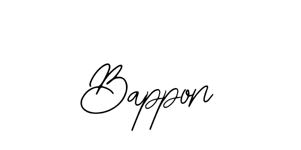 Use a signature maker to create a handwritten signature online. With this signature software, you can design (Bearetta-2O07w) your own signature for name Bappon. Bappon signature style 12 images and pictures png