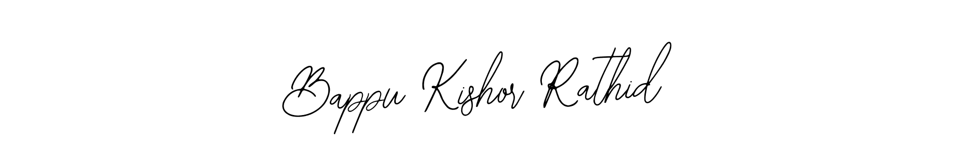 How to make Bappu Kishor Rathid name signature. Use Bearetta-2O07w style for creating short signs online. This is the latest handwritten sign. Bappu Kishor Rathid signature style 12 images and pictures png