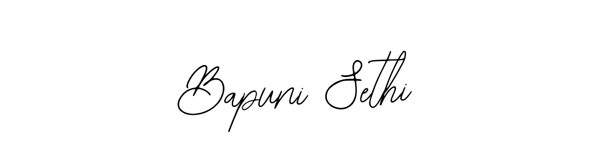 You should practise on your own different ways (Bearetta-2O07w) to write your name (Bapuni Sethi) in signature. don't let someone else do it for you. Bapuni Sethi signature style 12 images and pictures png