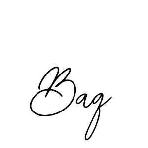 Use a signature maker to create a handwritten signature online. With this signature software, you can design (Bearetta-2O07w) your own signature for name Baq. Baq signature style 12 images and pictures png