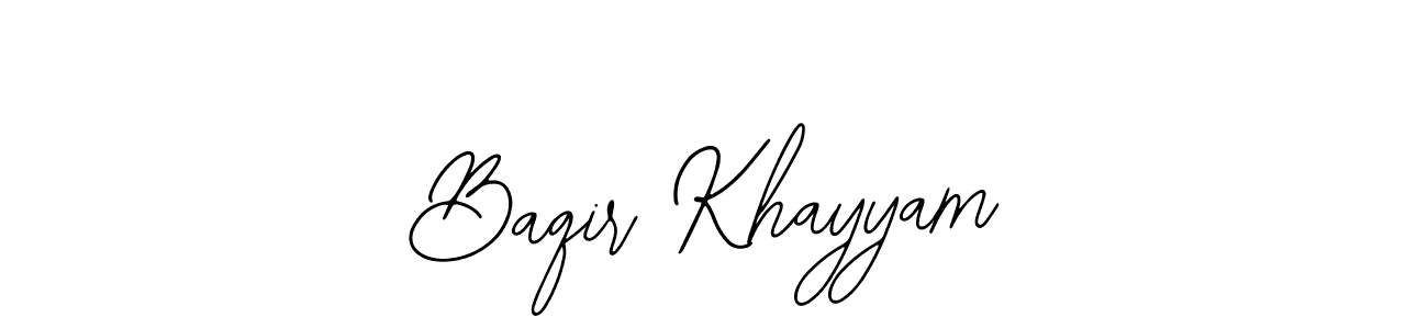 You should practise on your own different ways (Bearetta-2O07w) to write your name (Baqir Khayyam) in signature. don't let someone else do it for you. Baqir Khayyam signature style 12 images and pictures png