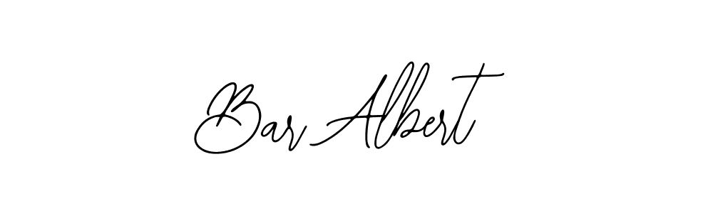 You should practise on your own different ways (Bearetta-2O07w) to write your name (Bar Albert) in signature. don't let someone else do it for you. Bar Albert signature style 12 images and pictures png