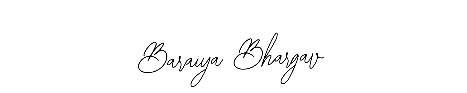 Also we have Baraiya Bhargav name is the best signature style. Create professional handwritten signature collection using Bearetta-2O07w autograph style. Baraiya Bhargav signature style 12 images and pictures png