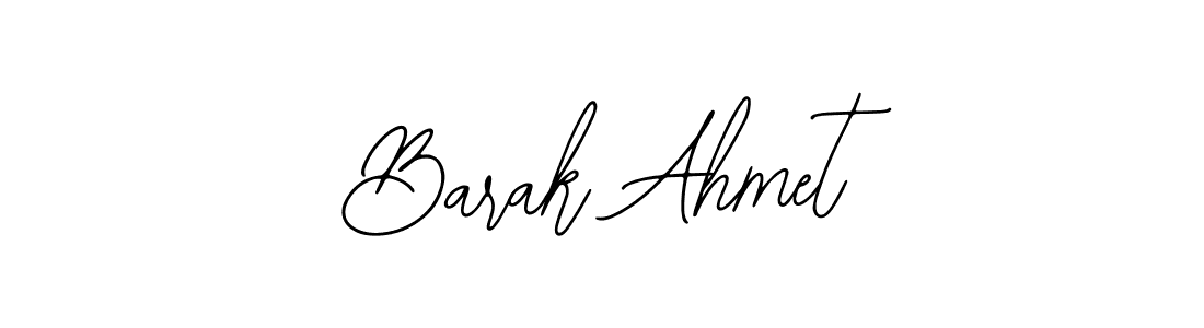 How to make Barak Ahmet name signature. Use Bearetta-2O07w style for creating short signs online. This is the latest handwritten sign. Barak Ahmet signature style 12 images and pictures png